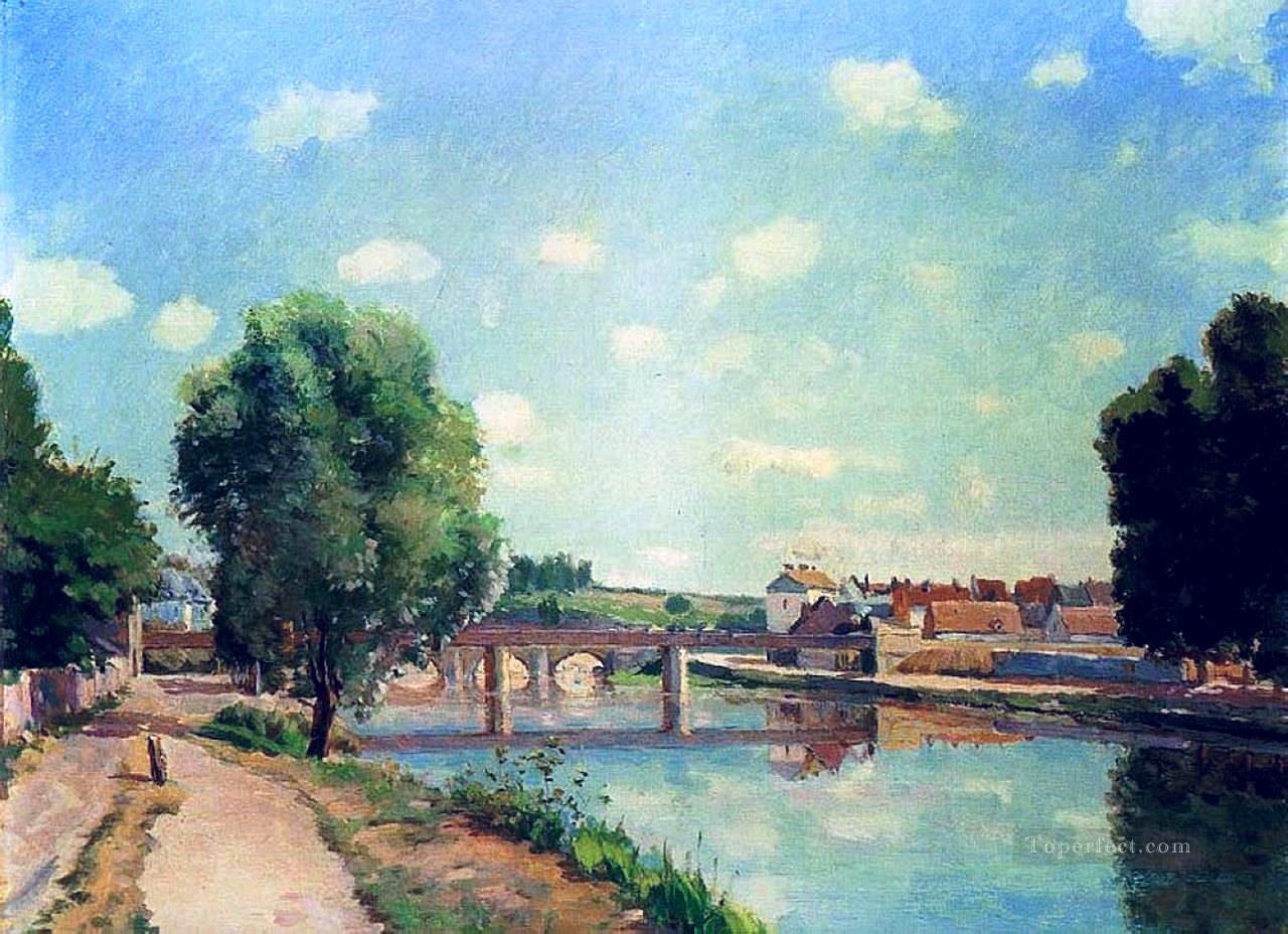 el puente ferroviario pontoise Camille Pissarro Pintura al óleo
